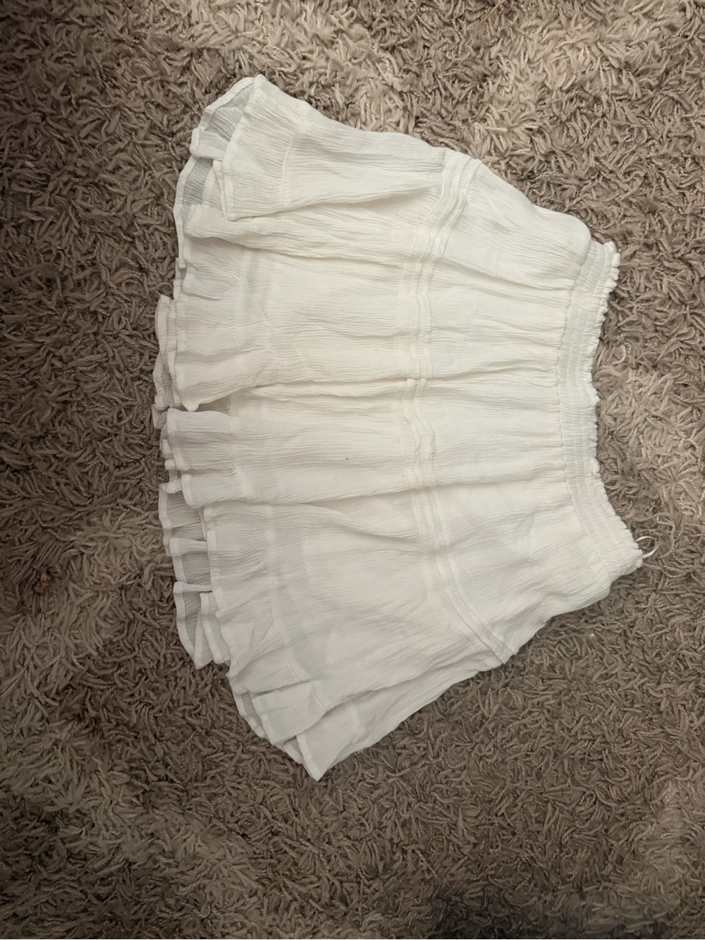 Princess Polly White Layered Mini Skirt